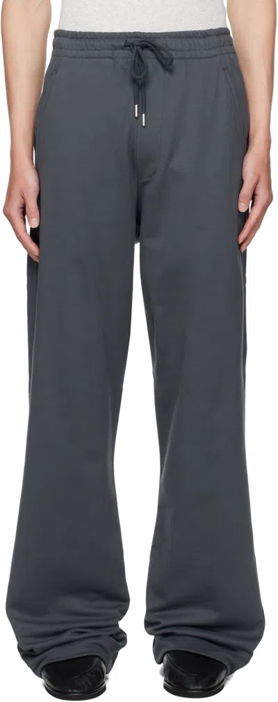 Dries Van Noten Blue Drawstring Sweatpants In Gray