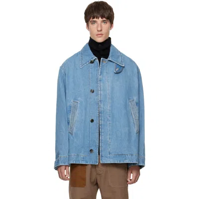 Dries Van Noten Blue Faded Denim Jacket