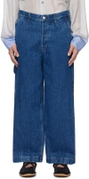 DRIES VAN NOTEN BLUE FADED JEANS