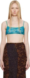 Dries Van Noten Blue Fitted Bralette In 503 Turquoise