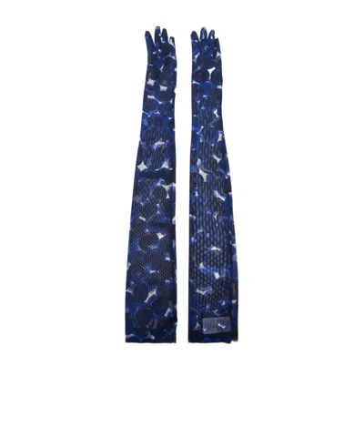 Dries Van Noten Blue Gloves