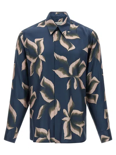 DRIES VAN NOTEN BLUE GRAPHIC PRINT SHIRT