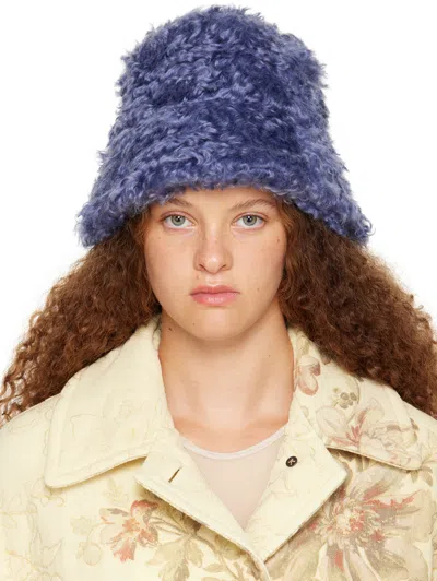 Dries Van Noten Blue Guilia Bucket Hat In 504 Blue