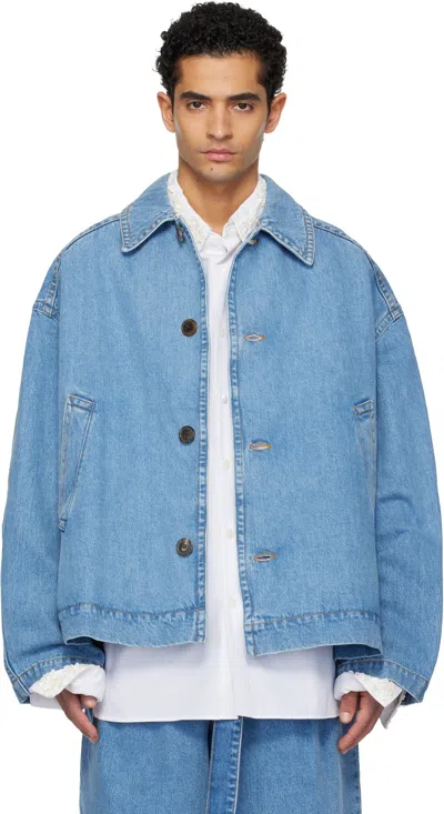 Dries Van Noten Blue Heavyweight Denim Jacket