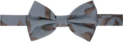 Dries Van Noten Blue Jacquard Bow Tie In 504 Blue