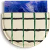 Dries Van Noten Bleu Mirror & Tartan Leather Case