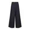 Dries Van Noten Dark Blue Denim Pamplona Wide-leg Jeans In Blue