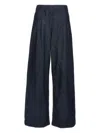 Dries Van Noten "pila" Wide Leg Trousers In Blue
