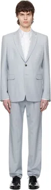 Dries Van Noten Blue Single-breasted Suit In 514 Light Blue