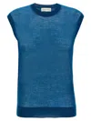 Dries Van Noten 'tamara' Crew Neck Vest In Blue