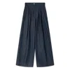 Dries Van Noten Indigo High-waisted Wide-leg Jeans With Exaggerated Length In Blue