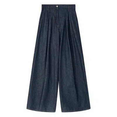 DRIES VAN NOTEN DRIES VAN NOTEN BLUE TROUSERS - FLARED TROUSERS WOMEN