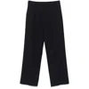 Dries Van Noten Tapered Flanged Pants In Blue
