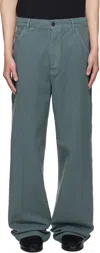 Dries Van Noten Blue Twill Trousers
