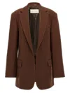 Dries Van Noten "tailored" Blazer Featuring Back Vent In Brown