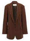 Dries Van Noten "tailored" Blazer Featuring Back Vent In Brown