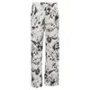 Dries Van Noten Blurry Abstract Floral Print Sweatpants In White