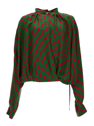 Dries Van Noten Blusa Cenver In Green