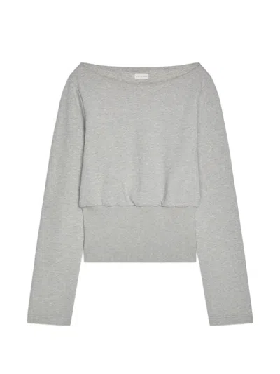 Dries Van Noten Boat-neck Sweater In Brown