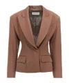 Dries Van Noten 'bohana' Blazer Single-breasted Back Vent In Brown