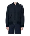 Dries Van Noten Men Nylon Bomber Jacket In Blue