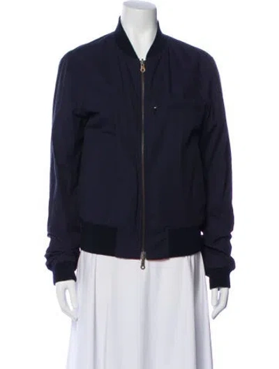 Pre-owned Dries Van Noten Bomber Jacket In Blue