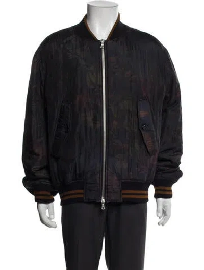 Pre-owned Dries Van Noten Bomber Jacket In Blue