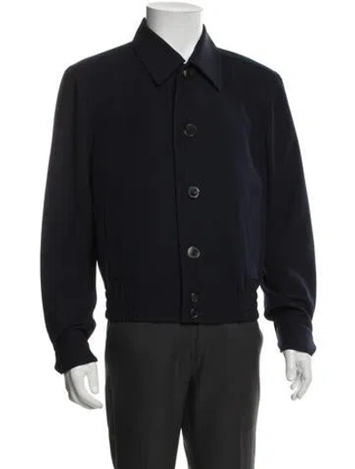 Pre-owned Dries Van Noten Bomber Jacket In Blue
