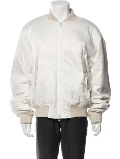 Pre-owned Dries Van Noten Bomber Jacket In White