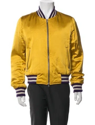 Pre-owned Dries Van Noten Bomber Jacket In Yellow
