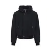 Dries Van Noten Modern Hooded Jacket Ribbed Cuffs In Blue