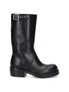 Dries Van Noten Leather Boots In Black
