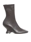Dries Van Noten Leather Ankle Boots In Brown