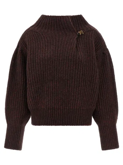 Dries Van Noten Bordeaux Wool Women's Cardigan
