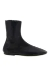 Dries Van Noten Leather Ankle Boots In Black