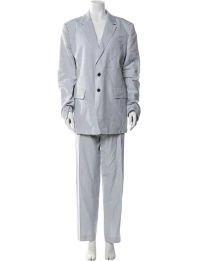 Pre-owned Dries Van Noten Bow Accents Pantsuit In Blue