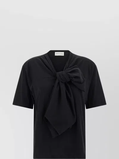 DRIES VAN NOTEN BOW DETAIL SHORT SLEEVE T-SHIRT