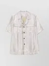 Dries Van Noten Box-pleat Detail Metallic Finish Shirt In White