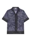 Dries Van Noten Boxy Cotton Shirt In Blue