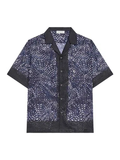 Dries Van Noten Boxy Cotton Shirt In Blue