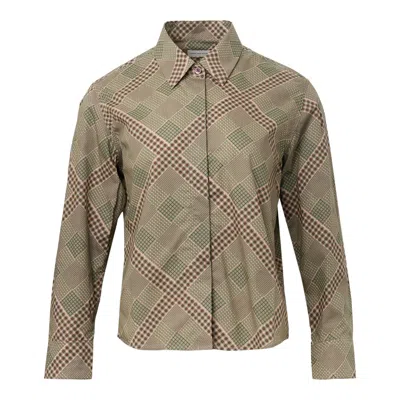 Dries Van Noten Boxy Mini Shirt In Gray