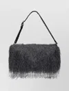 Dries Van Noten Braided Strap Shoulder Bag Fringe Detail In Gray