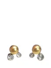 Dries Van Noten Brass And Rhinestone Earrings Jewelry Silver