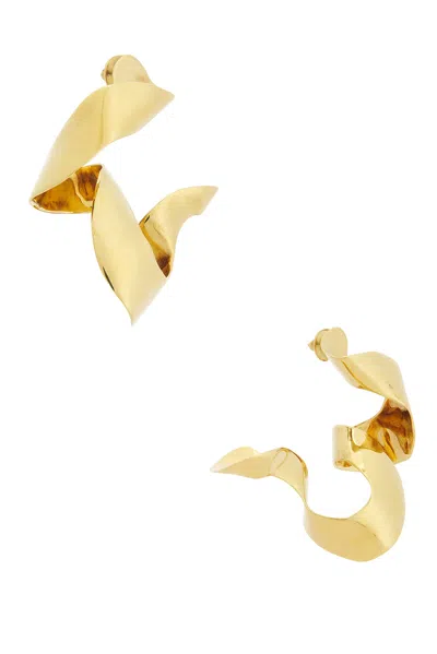 Dries Van Noten Brass Earrings In Gold