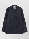 Dries Van Noten Braxton Denim Jacket Collared Front Pockets In Blue
