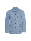 Dries Van Noten Denim Jacket With Chest Pocket And Flap Pockets In Blue