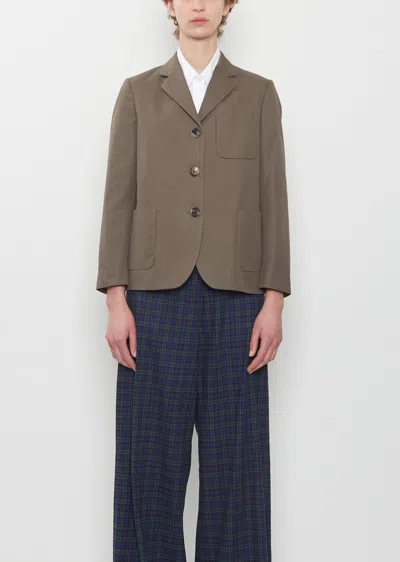 Dries Van Noten Brea Cotton Twill Jacket In Green