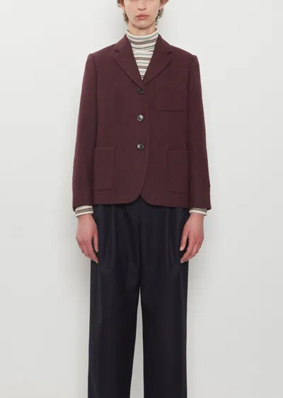 Dries Van Noten Brea Wool Jacket In Burgundy 358