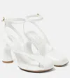Dries Van Noten Bridal Leather Pumps In White
