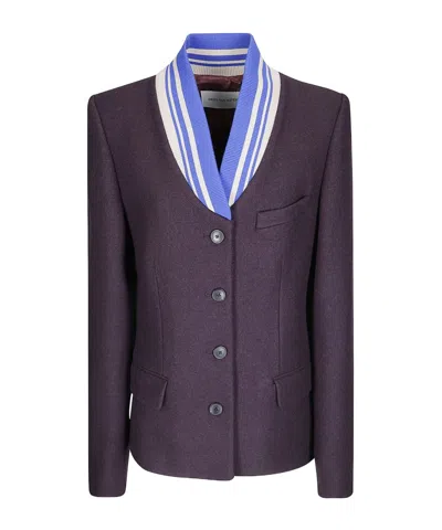Dries Van Noten Britt Blazer In Blue